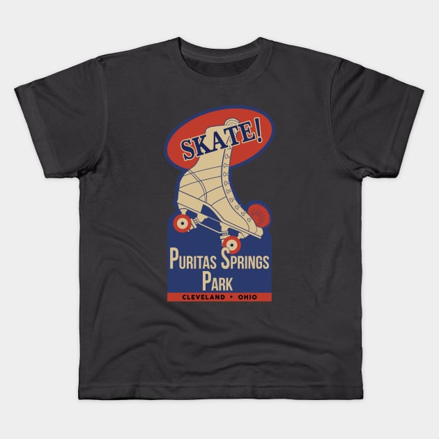 Puritas Springs Skate! Kids T-Shirt by carcinojen